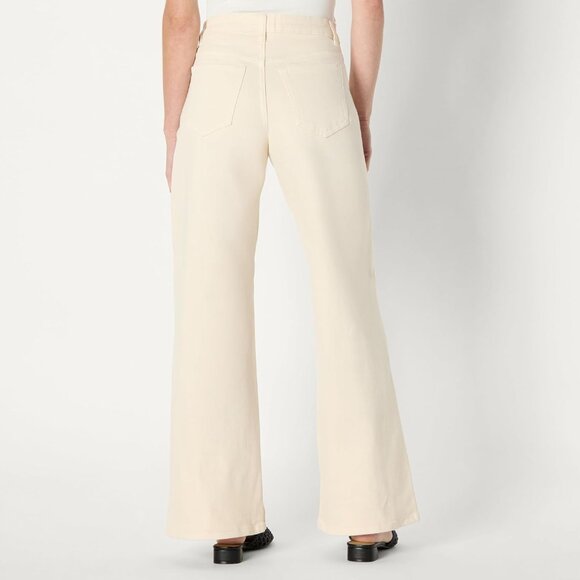 Women's High-Rise Wide Leg Jeans Cotton Polyester Spandex Casual Style - Picture 3 of 7